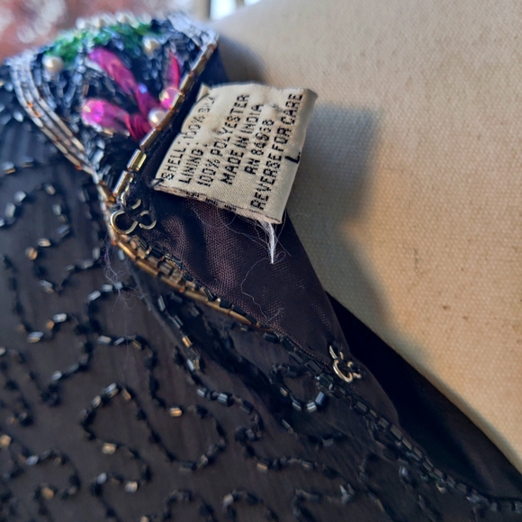 Size XS/S/M Fully beaded 80s formal evening-wear top - Picture 7 of 11